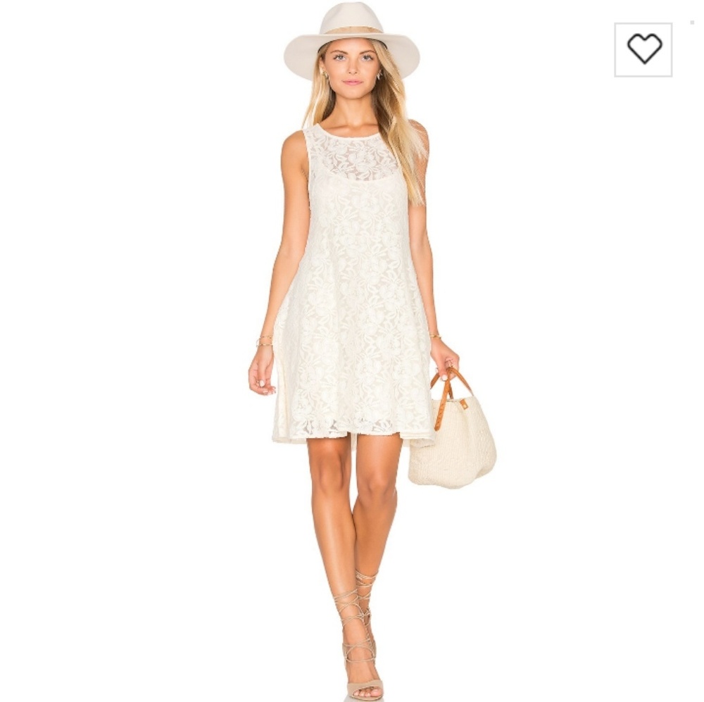 Free People Miles of Lace Dress Ivory M
